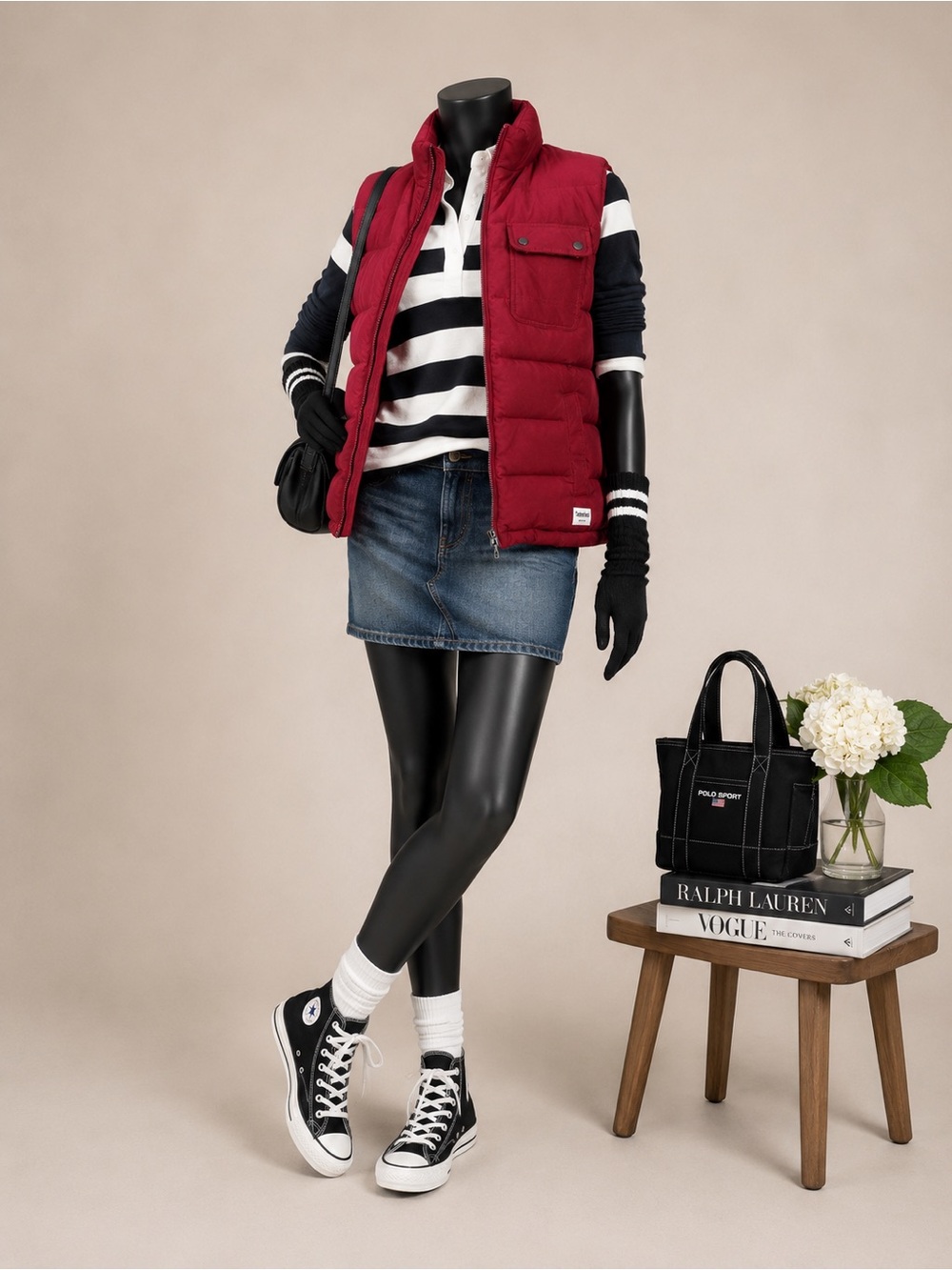 Timberland Red Quilted Puffer Vest